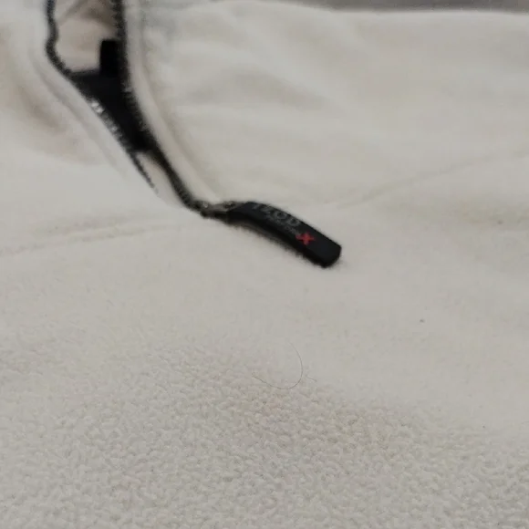 Izod Cream and Black Zip-Up Sweater - Picture 16 of 17